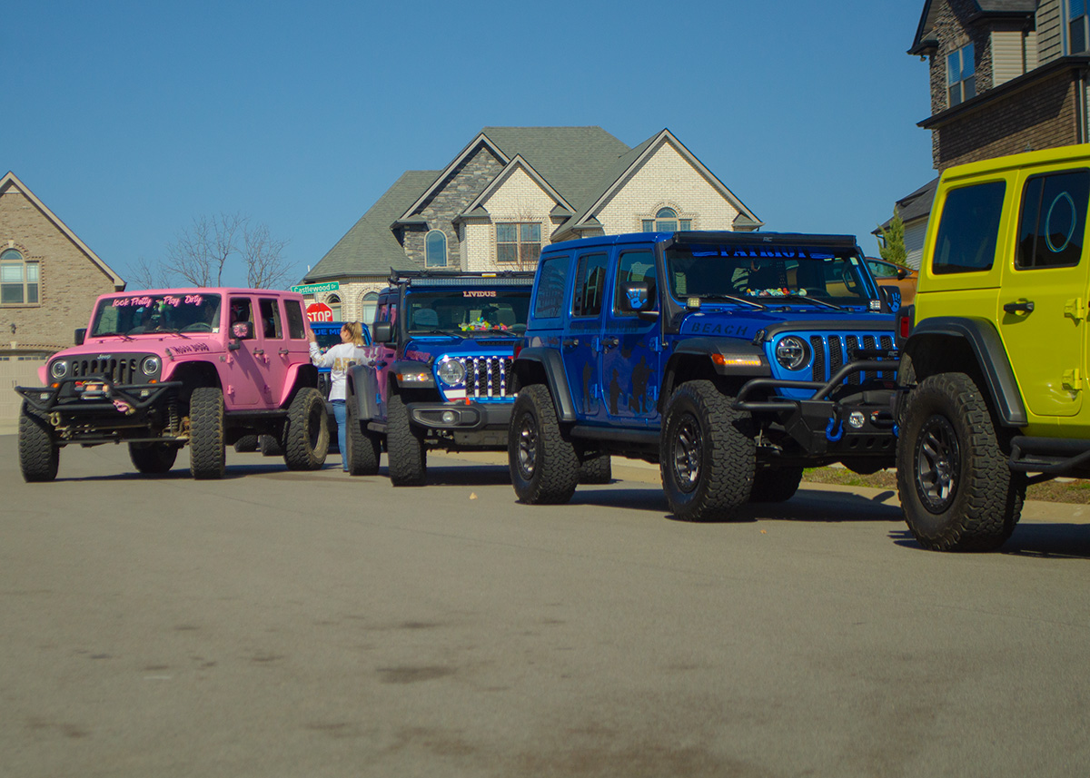 Parked Jeeps