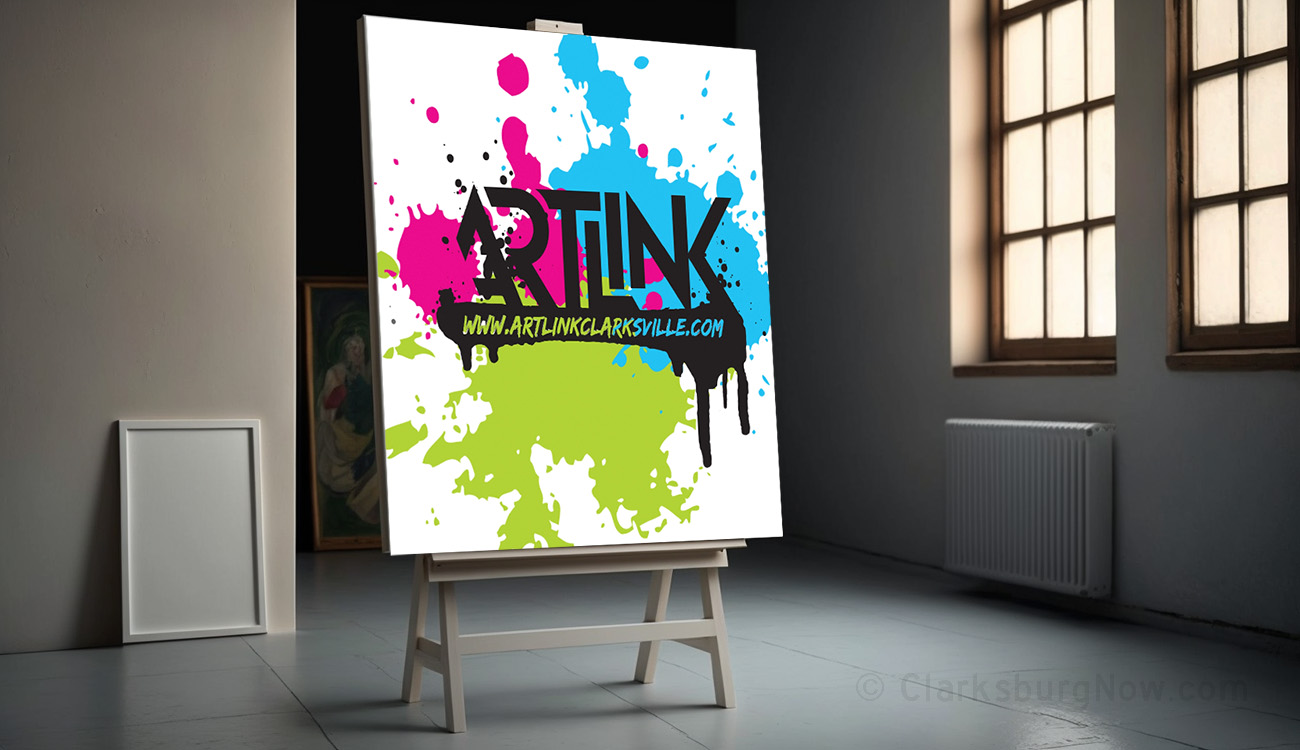 ArtLinks logo on a paint canvas